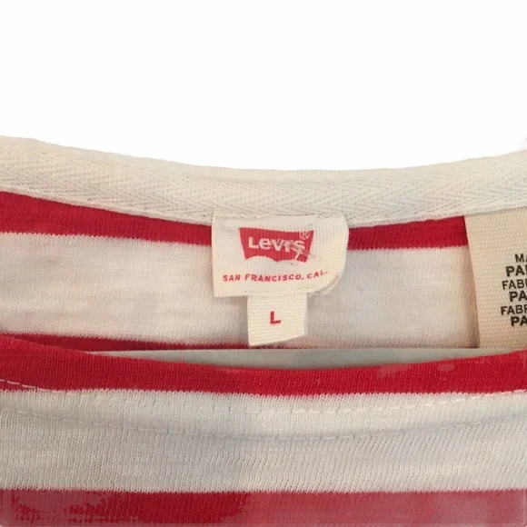 Levi’s Embroidered Rose Stripe Sailor T-shirt - Picture 5 of 5